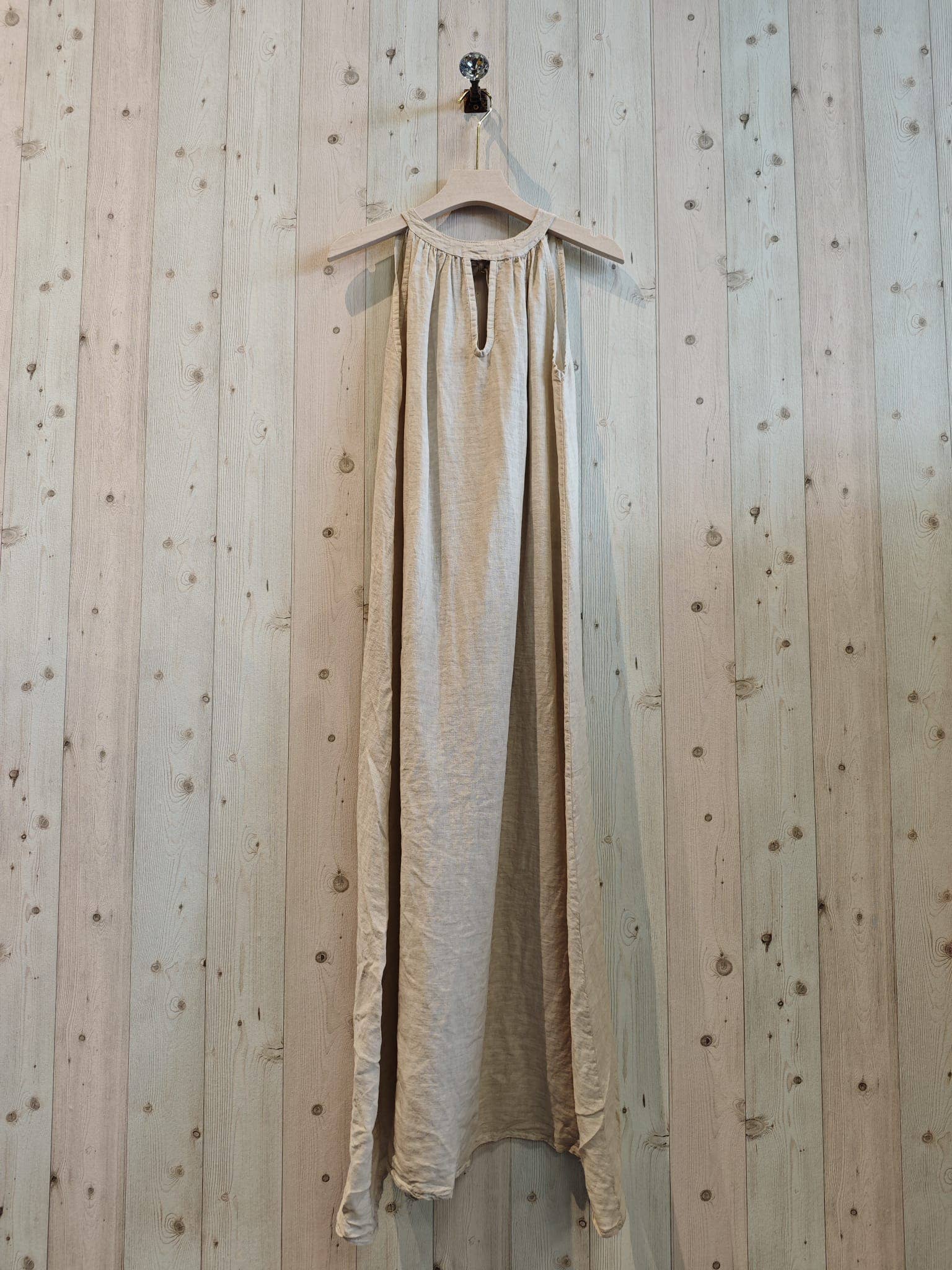 Italian Linen Dress- Back Bow Linen & More