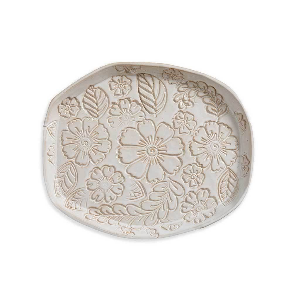 Pressed Blossom Ceramic Platter SERRV International