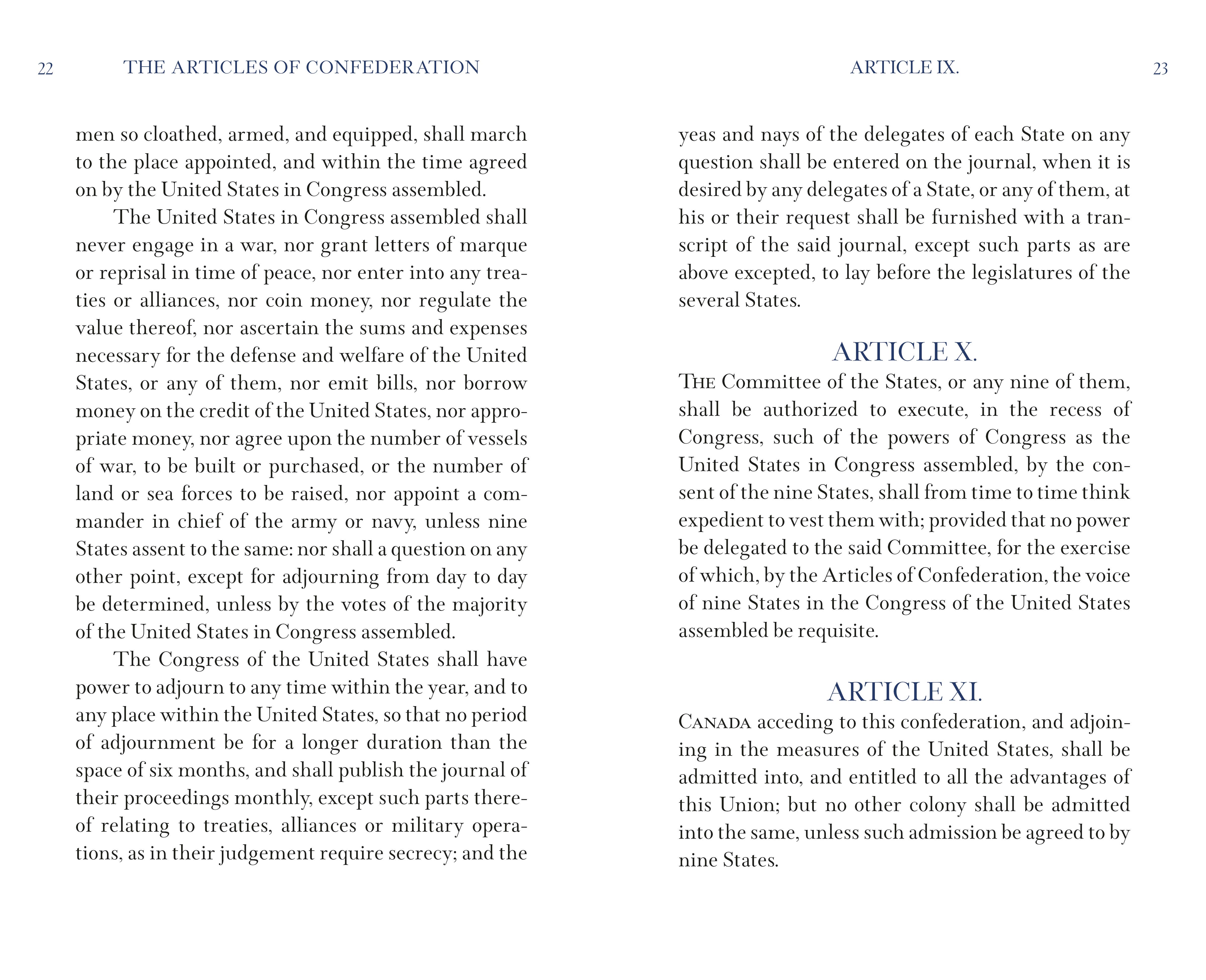 The Articles of Confederation Applewood Books