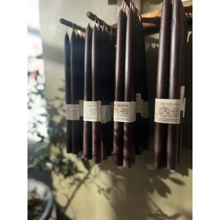 Beeswax Taper Candle Dark Aubergine Anthro Apothecary