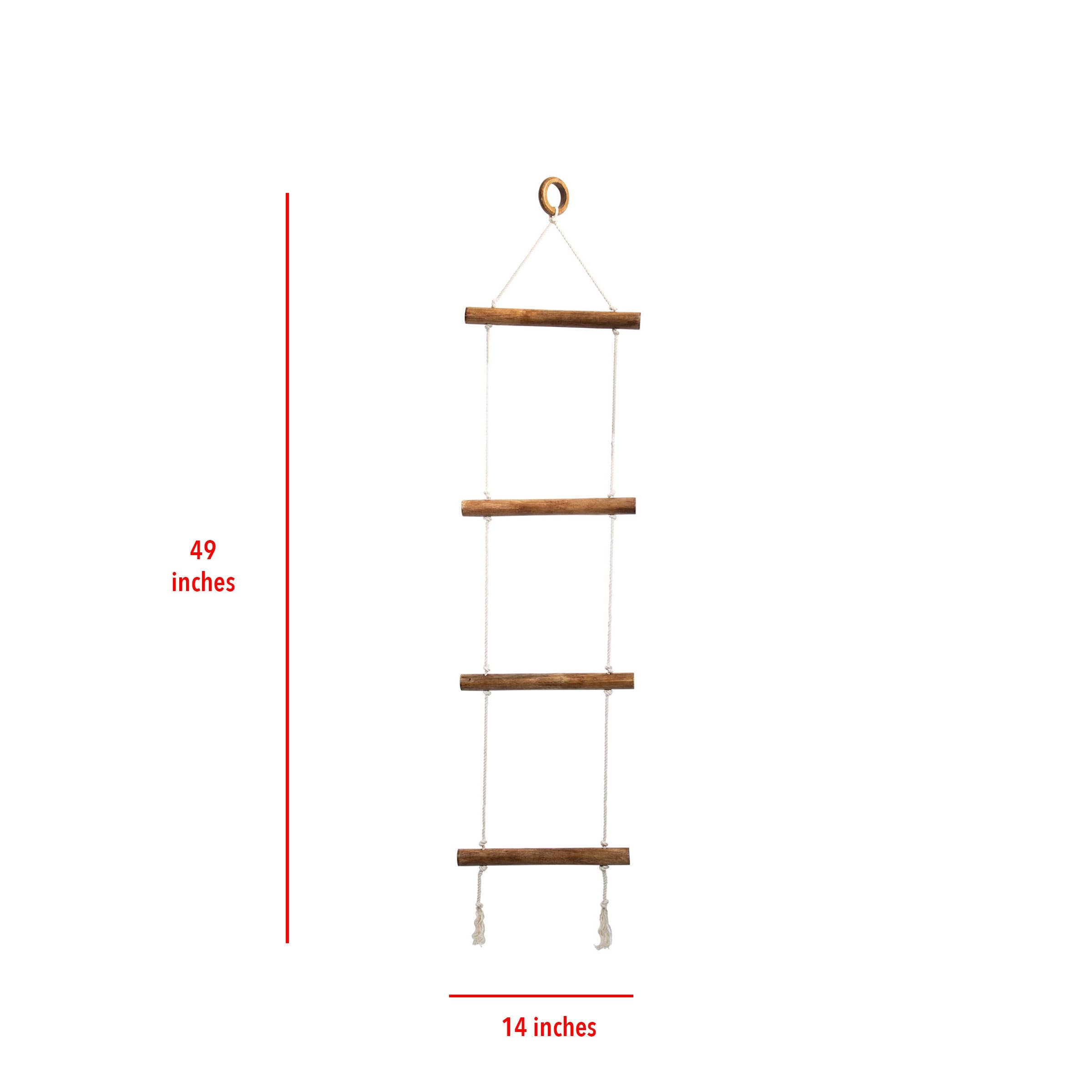 Macrame Hanging Blanket Ladder Foreside Home & Garden