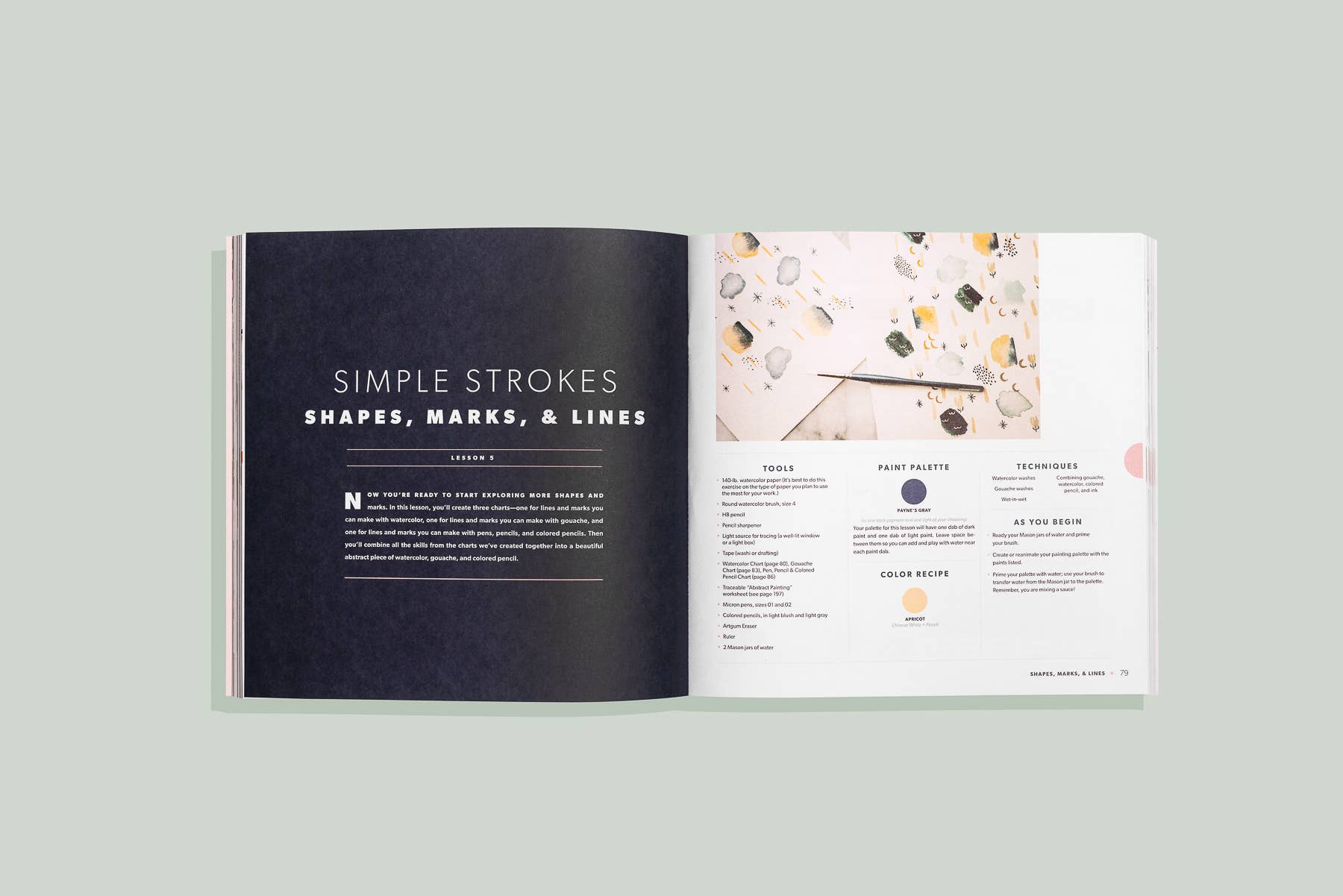 A How-to Watercolor Book: Modern Watercolor Botanicals Paige Tate & Co.
