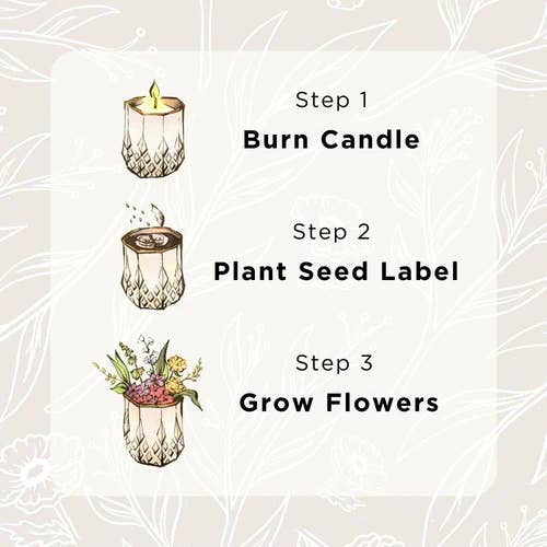 Astrid | Growing Candle, flower seed-label, eco-friendly Hyggelight | The Growing Candle ®