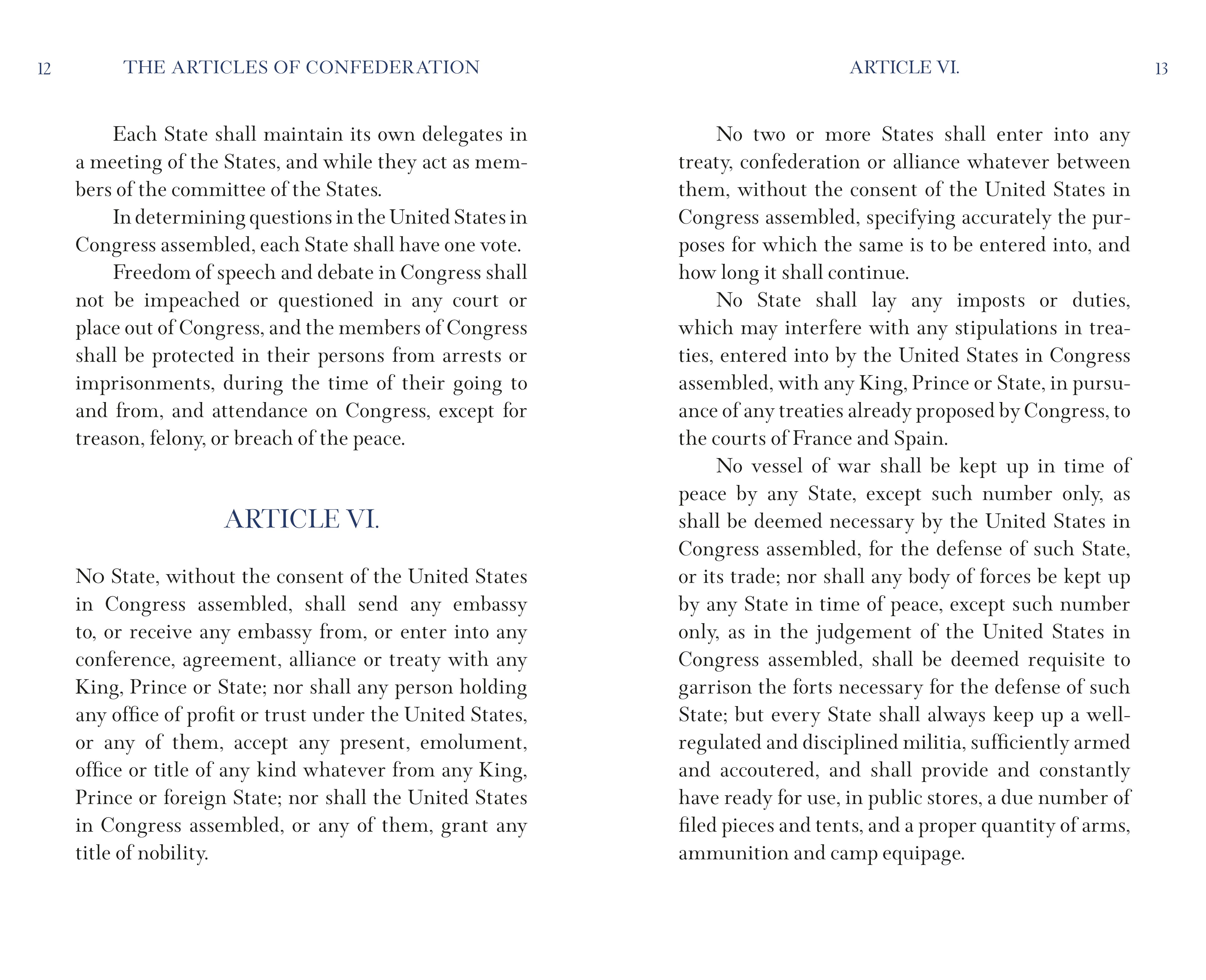 The Articles of Confederation Applewood Books