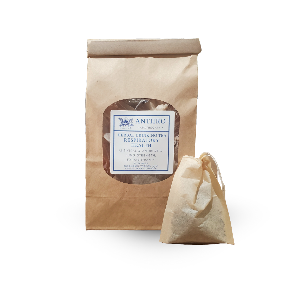 Respiratory Herbal Tea |Lung Wellness Herbal Blend 8 Tea Bags Anthro Apothecary