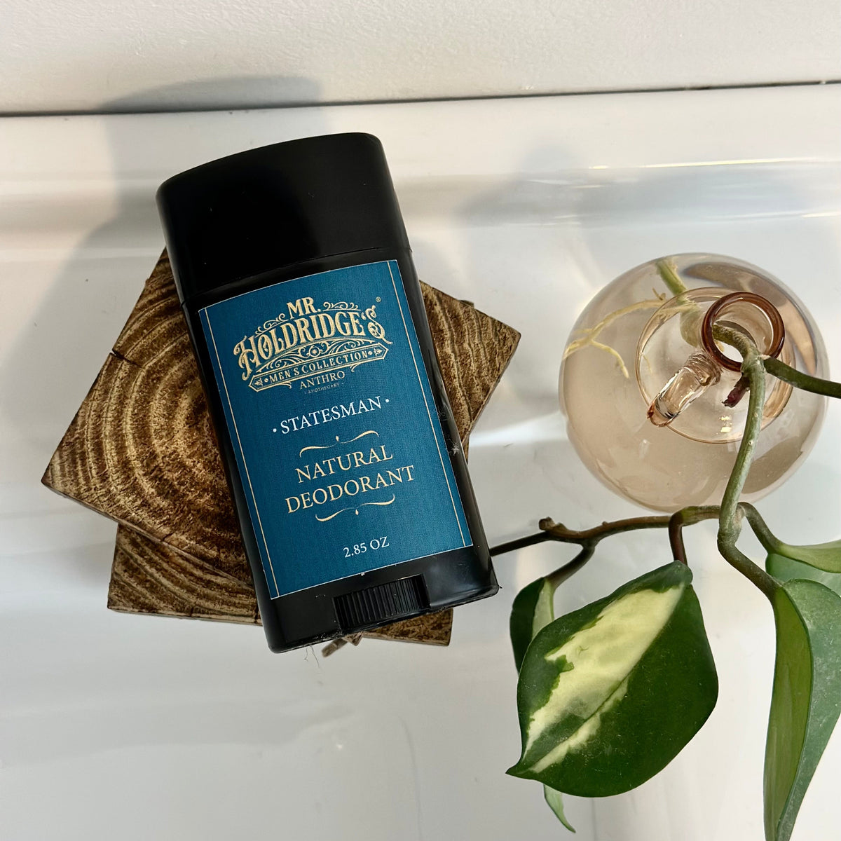 Mr. Holdridge's Aluminum-Free Natural Deodorant for Men | Huntsman & Statesman Scents Statesman Handmade by Anthro Apothecary