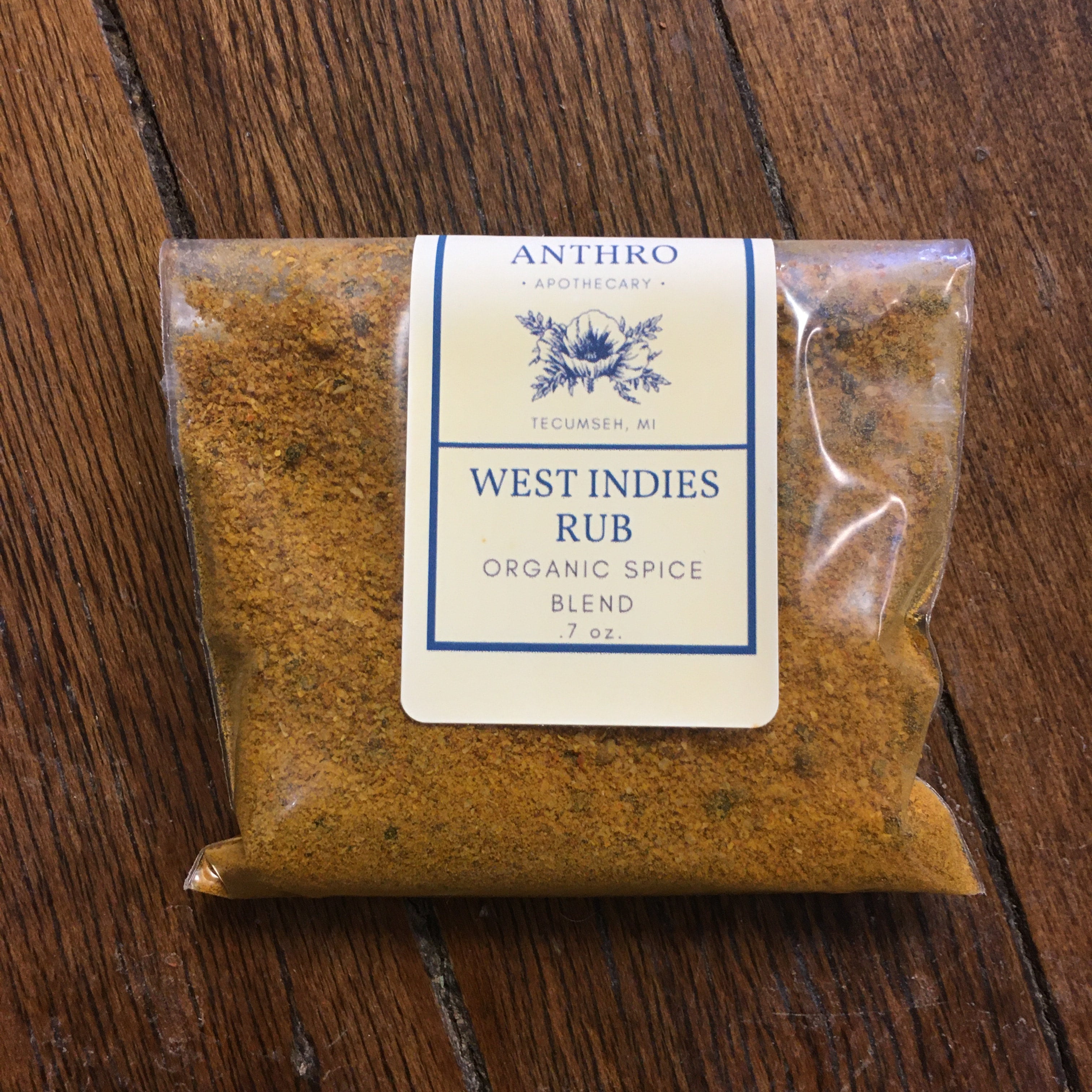 West Indies Rub baggie Anthro Apothecary
