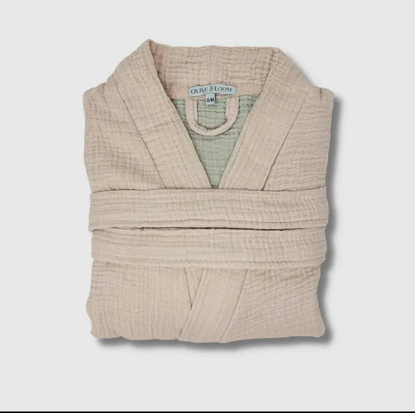 Robe- Turkish Cotton Bathrobe Anthro Apothecary