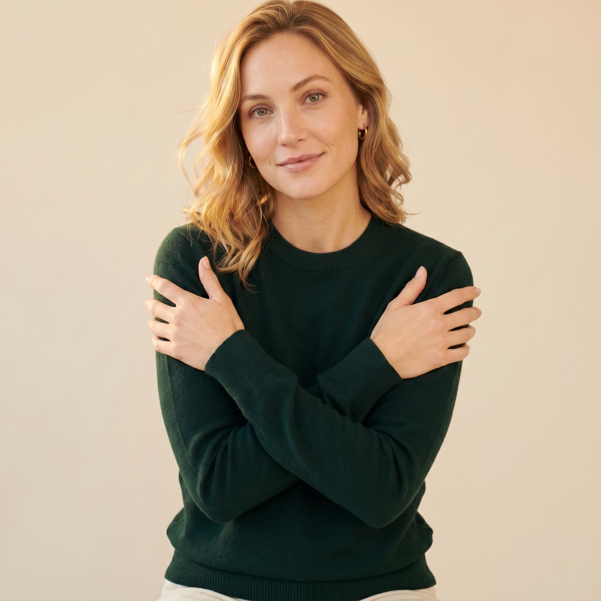 Women's Cashmere Crewneck Sweater - The Original LUMUSAE