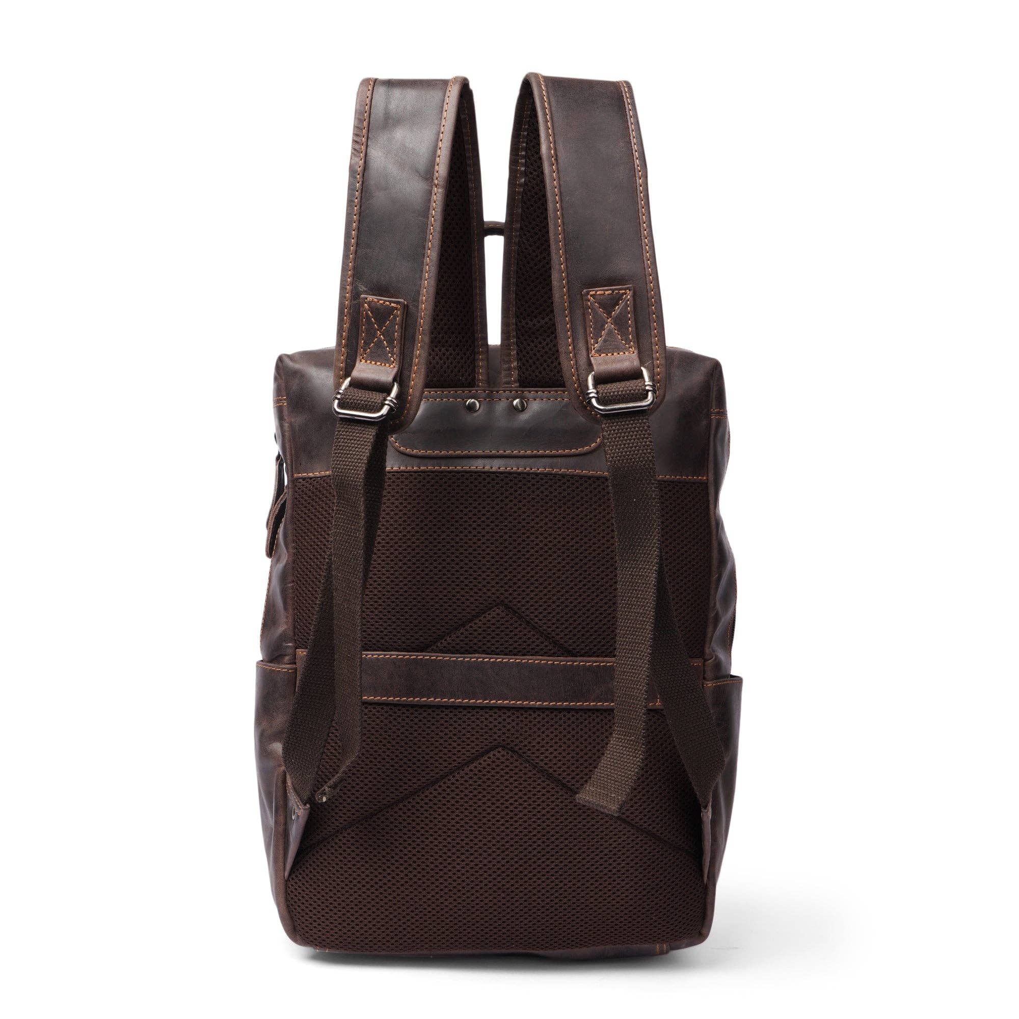 Oslo Full-Grain Leather Laptop Backpack | 16" Laptop Bag Minori Leather