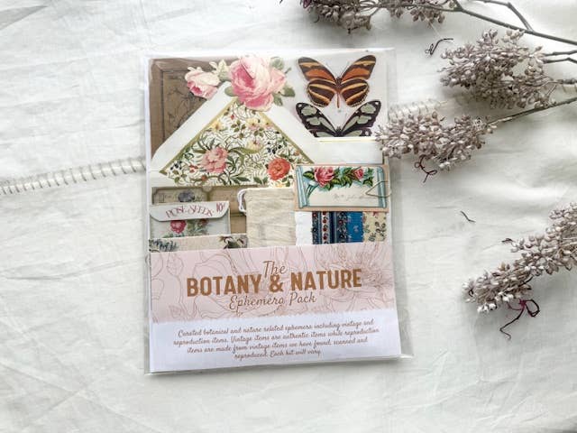 Botanical & Nature Ephemera Kit | Junk Journal Supplies | Vintage Floral Collage A House of Books