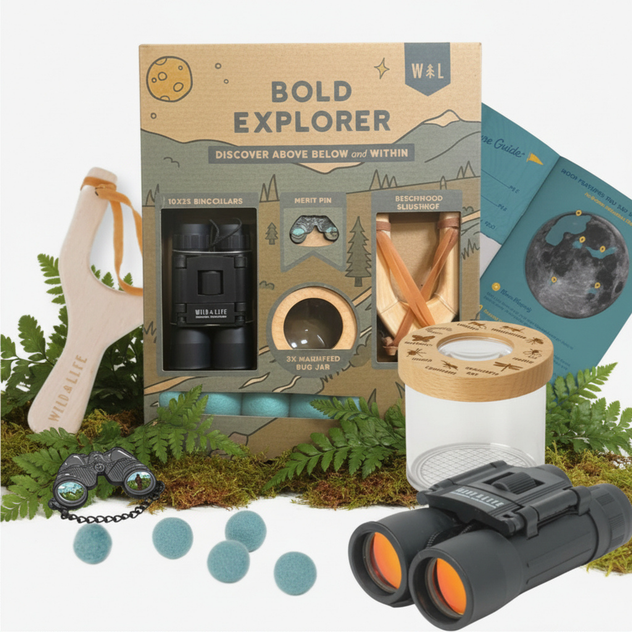 Kids Outdoor Adventure Kit Explorer STEM Nature Set Wild Life Outdoor Adventures