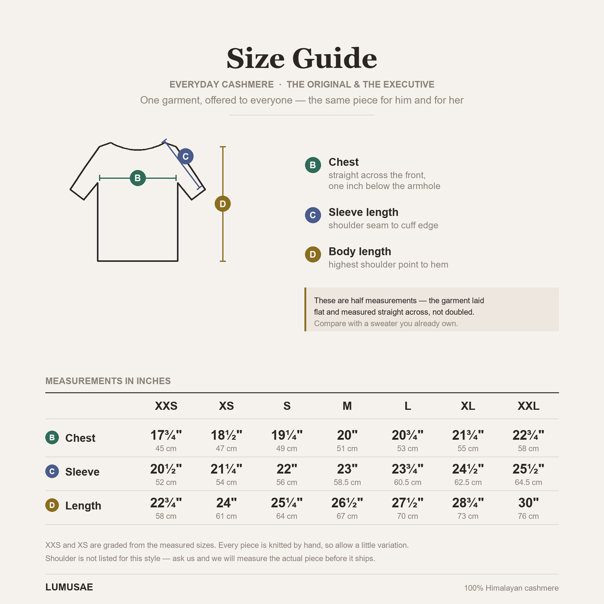Women's Undyed Cashmere Crewneck Sweater - The Original LUMUSAE