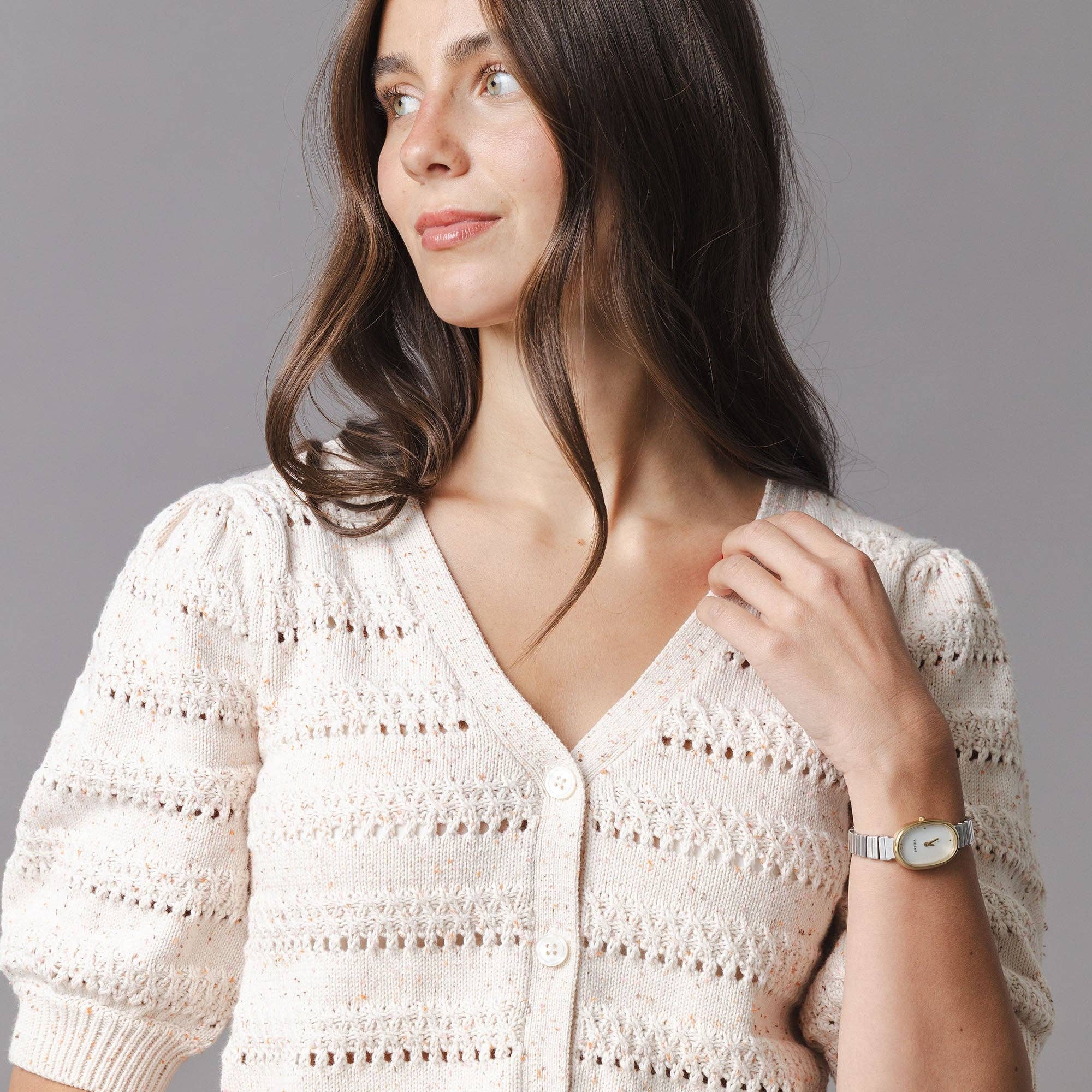 Women's 100% Organic Cotton Puff Sleeve Sweater | GOTS Certified Hope and Henry