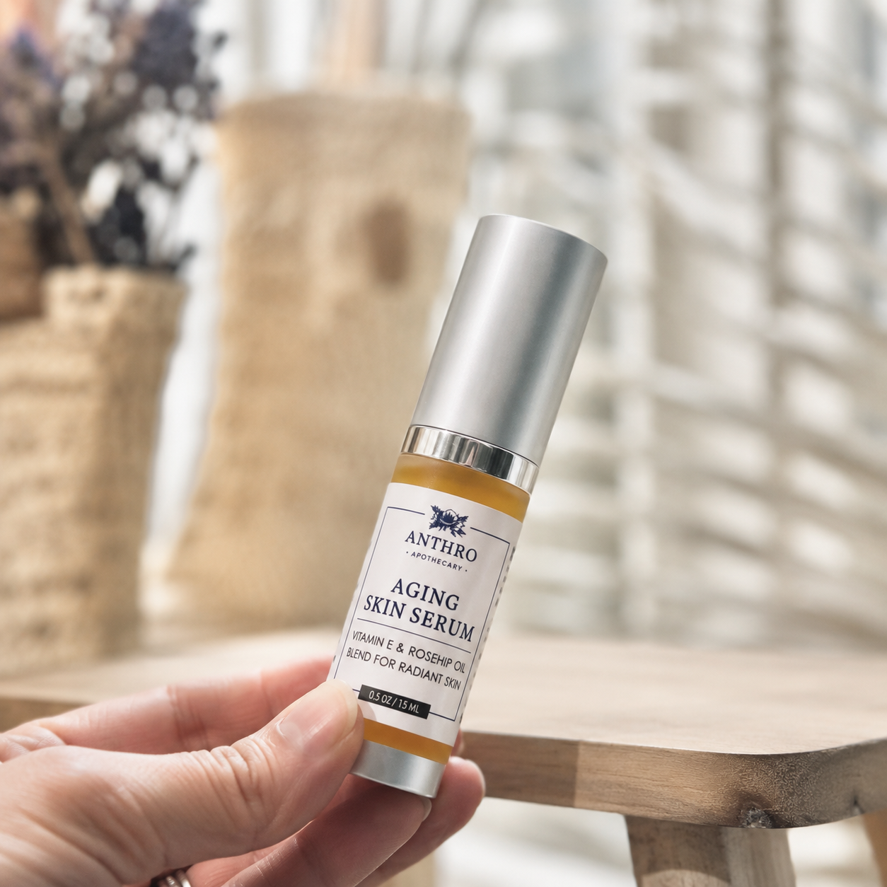 Natural Aging Skin Serum | Rosehip, Argan & Jojoba Oils | Handmade by Anthro Apothecary