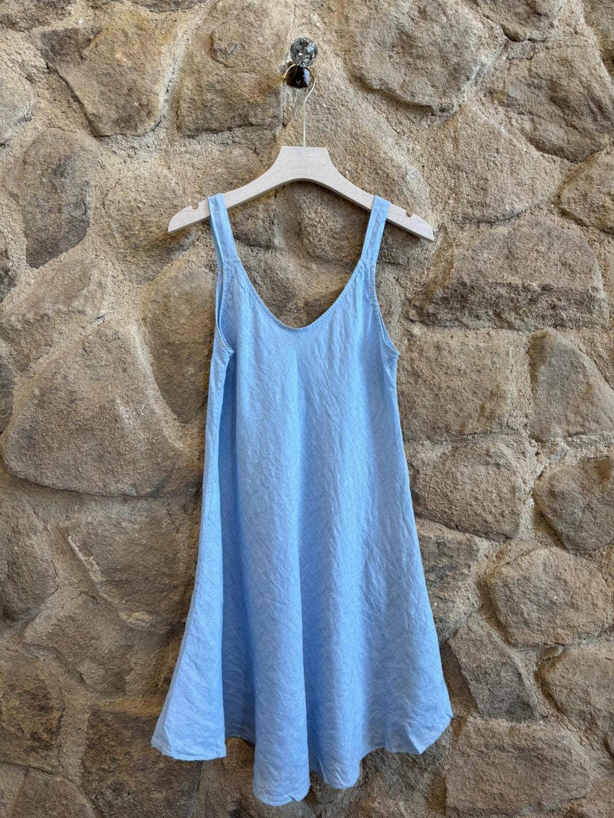 Italian Linen Strappy Dress Heavenly Linen & More
