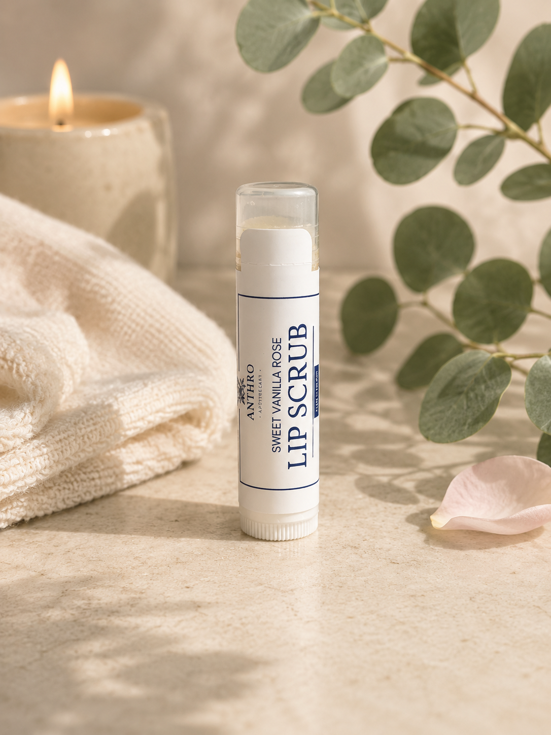 Sweet Vanilla Rose Lip Scrub – Natural Exfoliating Lip Scrub | Anthro Apothecary