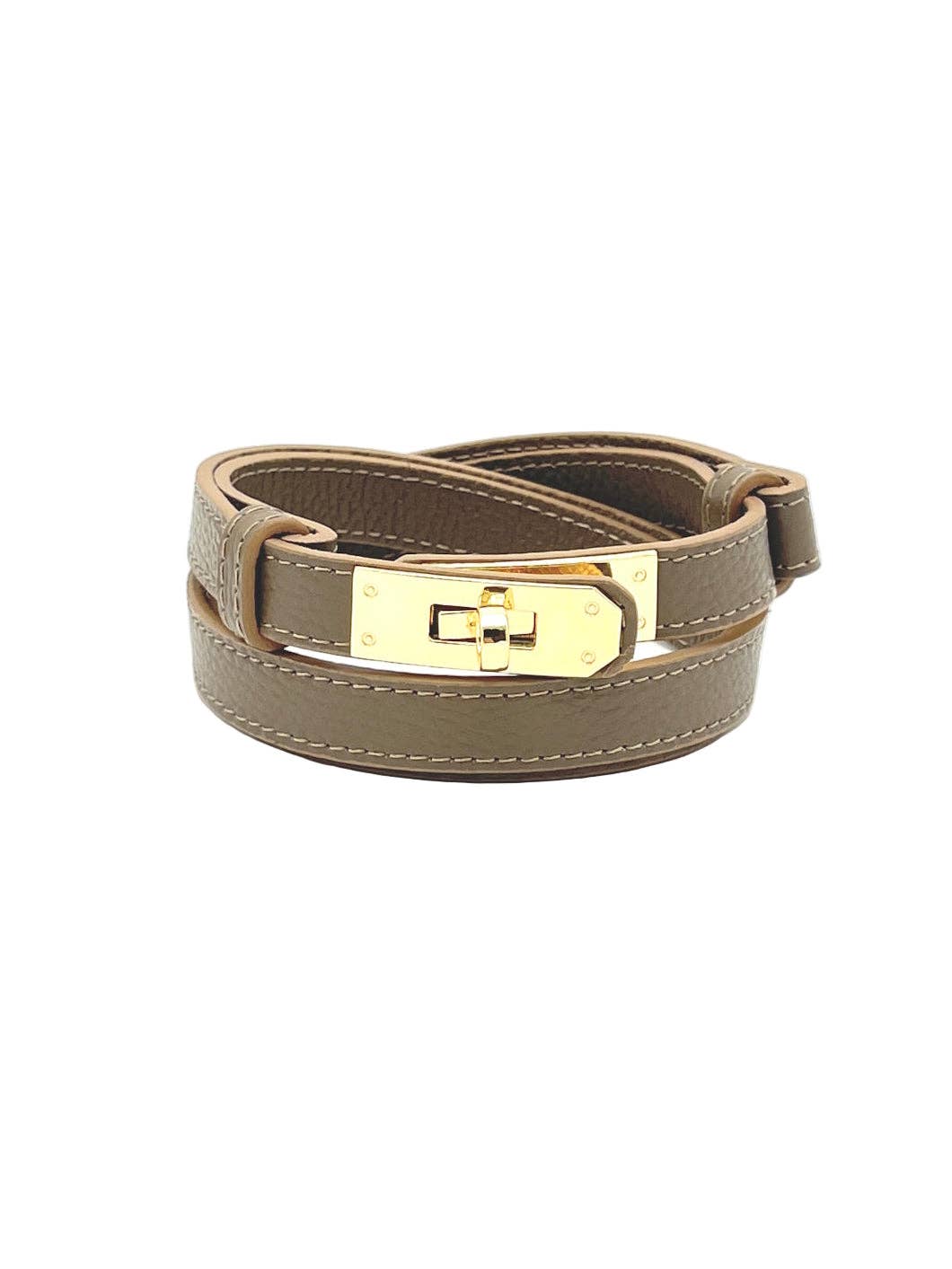 Women’s Adjustable 17 mm Genuine Leather Dress Belt, Made in Italy Dark Taupe Suie Valentini srl