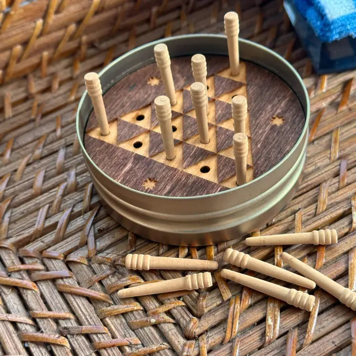 Games in the Round- Mr. Holdridge’s Games | Made in the USA Peg Solitaire Anthro Apothecary
