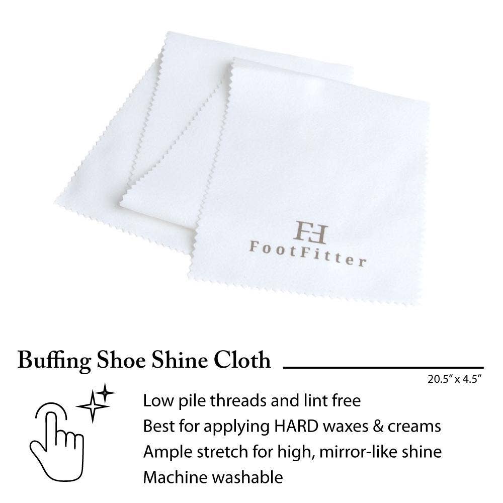 FootFitter Travel Shoe Shine Kit | Leather Shoe Care Set with Shoe Cream FootFitter