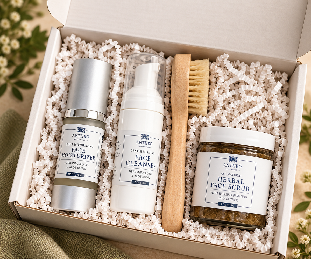 Face Care Essentials Bundle- FREE Face Brush Anthro Apothecary