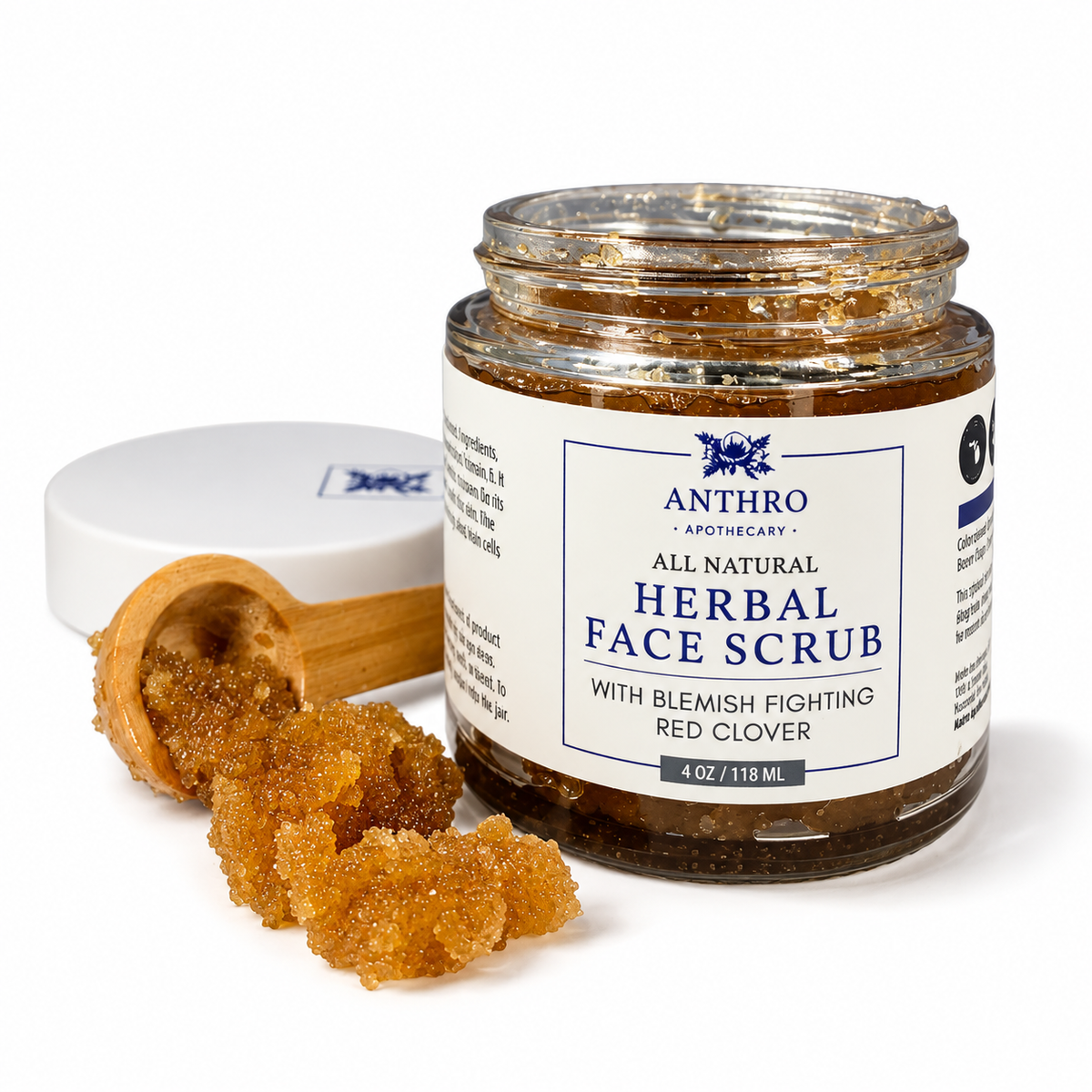 Herbal Face Scrub – Brown Sugar, Grapeseed Oil & Rose | Anthro Apothecary