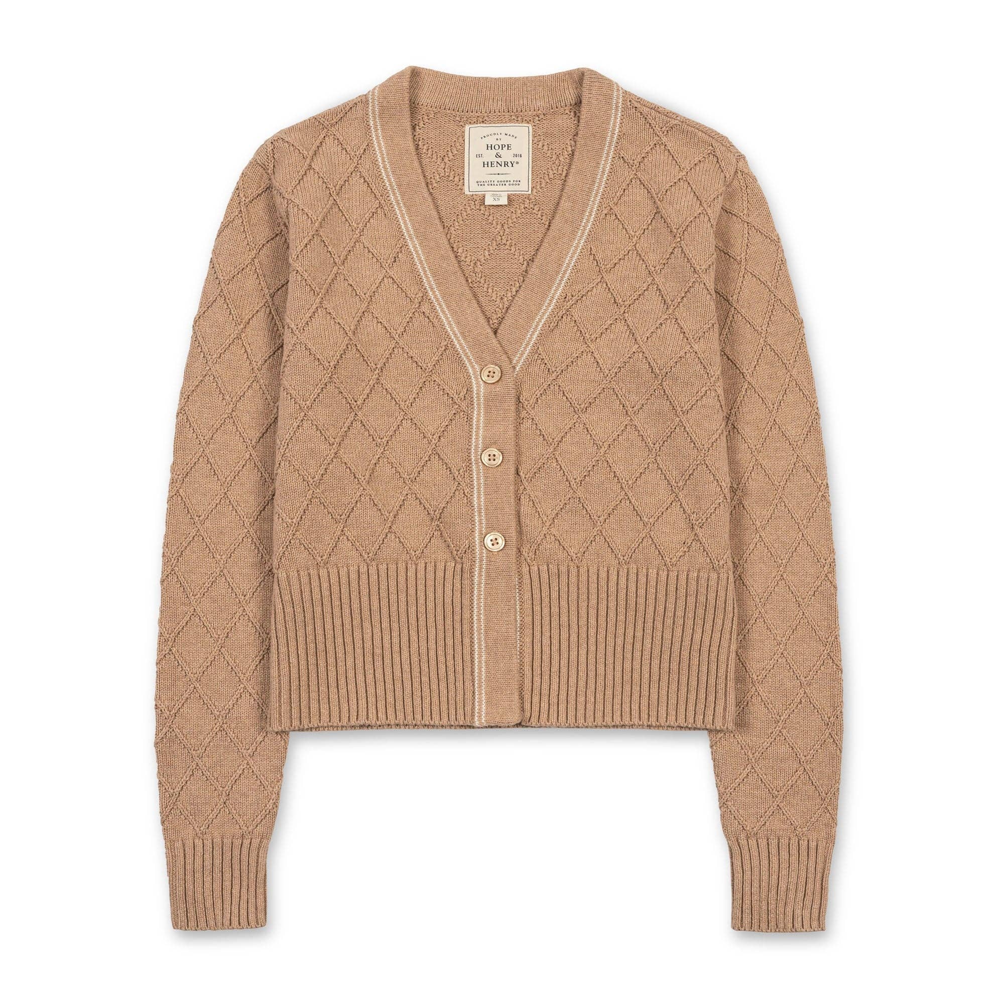 Women's 100% Organic Cotton V-Neck Cardigan | GOTS Certified Hope and Henry