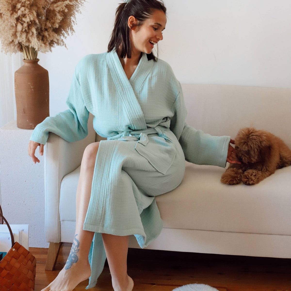 Turkish Cotton Spa Robe VivaMaison