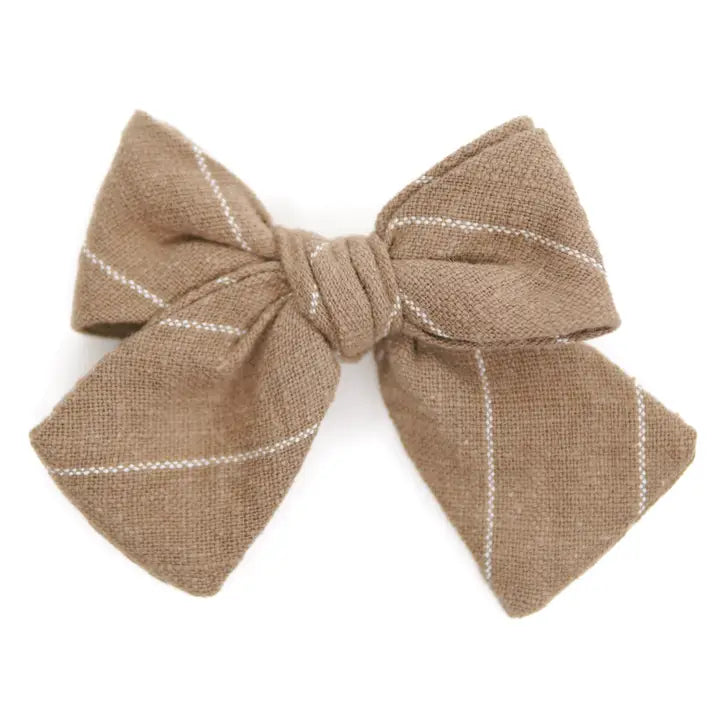 Hair Bow | Handmade in USA | Boon Accessories Petite Hair Bow 2"x3" Stone Boon Ties