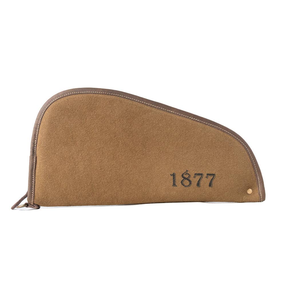 Saddle Range Cotton & Leather Gun Case | Western Pistol Case | Antique Olive Myra Bag