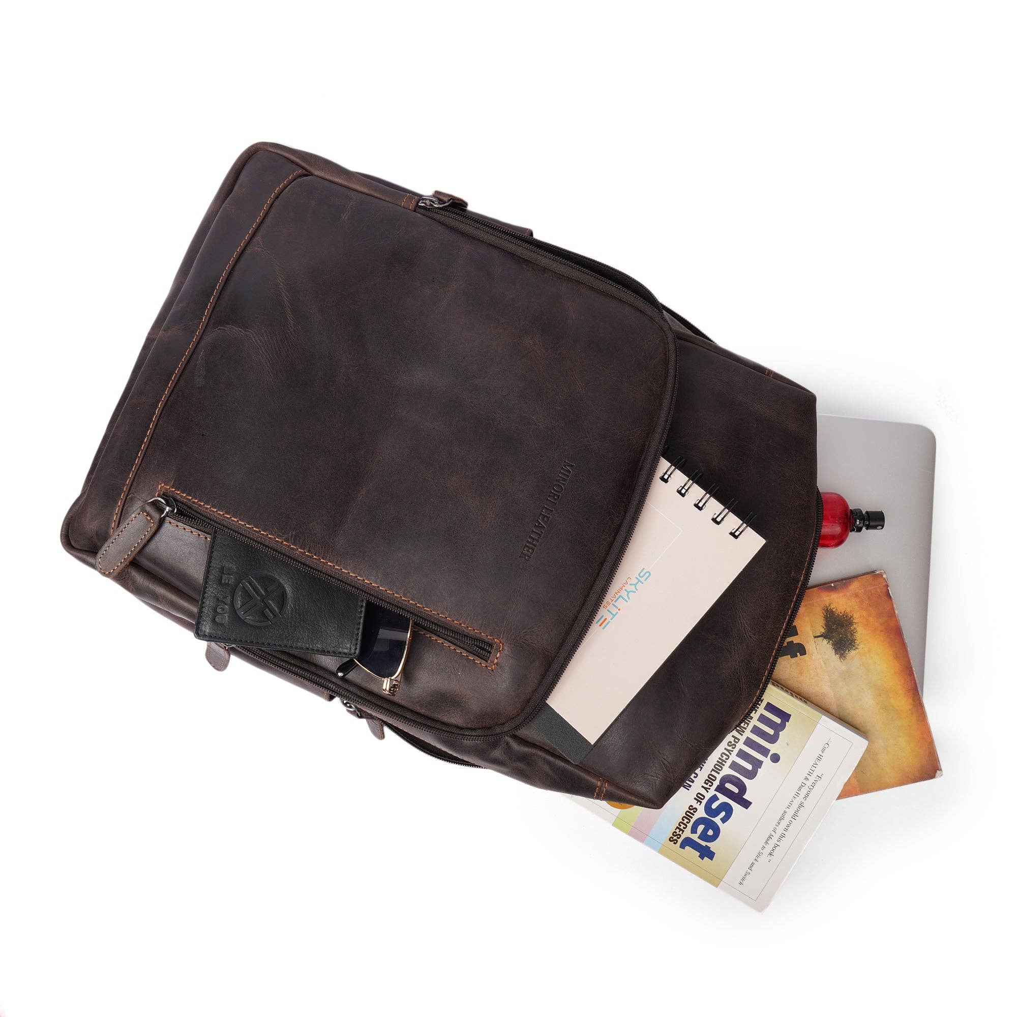 Oslo Full-Grain Leather Laptop Backpack | 16" Laptop Bag Minori Leather