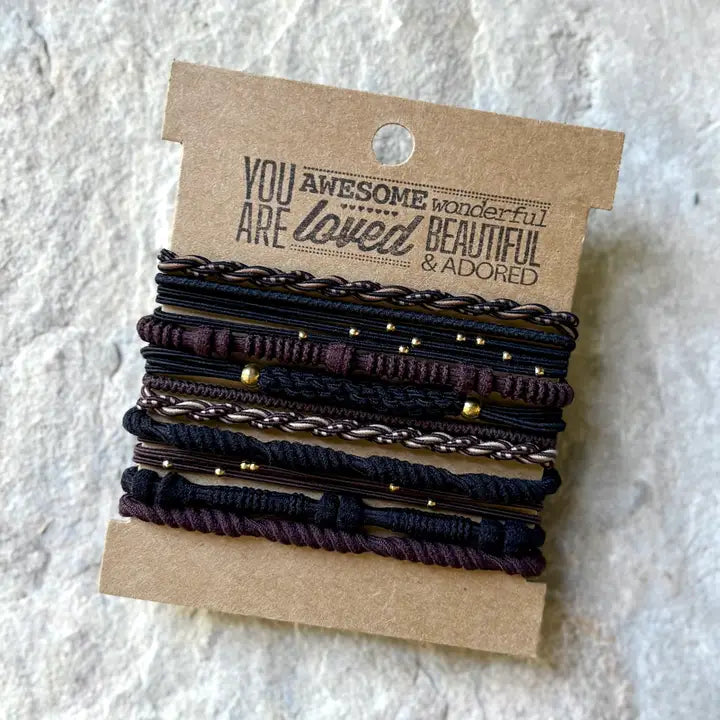 Upcycled Boho Hairties Dark Chocolate Anthro Apothecary
