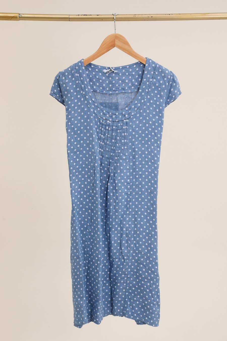 Italian Linen Dress- Polka Dot Sundress