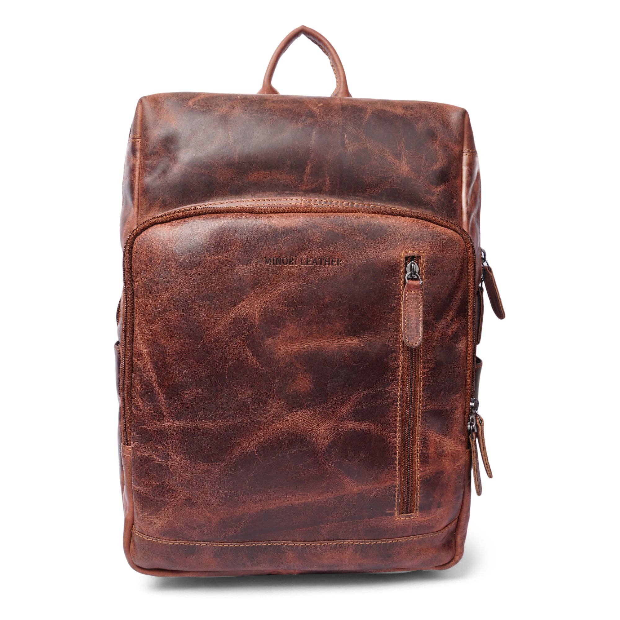 Oslo Full-Grain Leather Laptop Backpack | 16" Laptop Bag Minori Leather