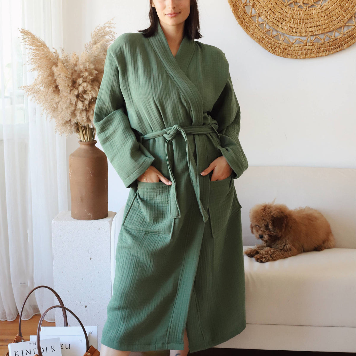 Turkish Cotton Spa Robe VivaMaison