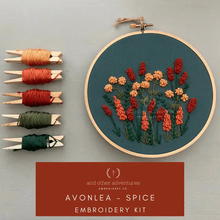 Hand Embroidery Kit for Beginners | Choose Your Design Embroidery Kit- Avonlea in Spice And Other Adventures Embroidery Co