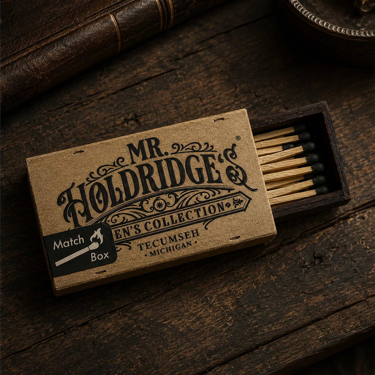 Wooden Keepsake Matchbox With Matches - Mr. Holdridge’s Ingeneius