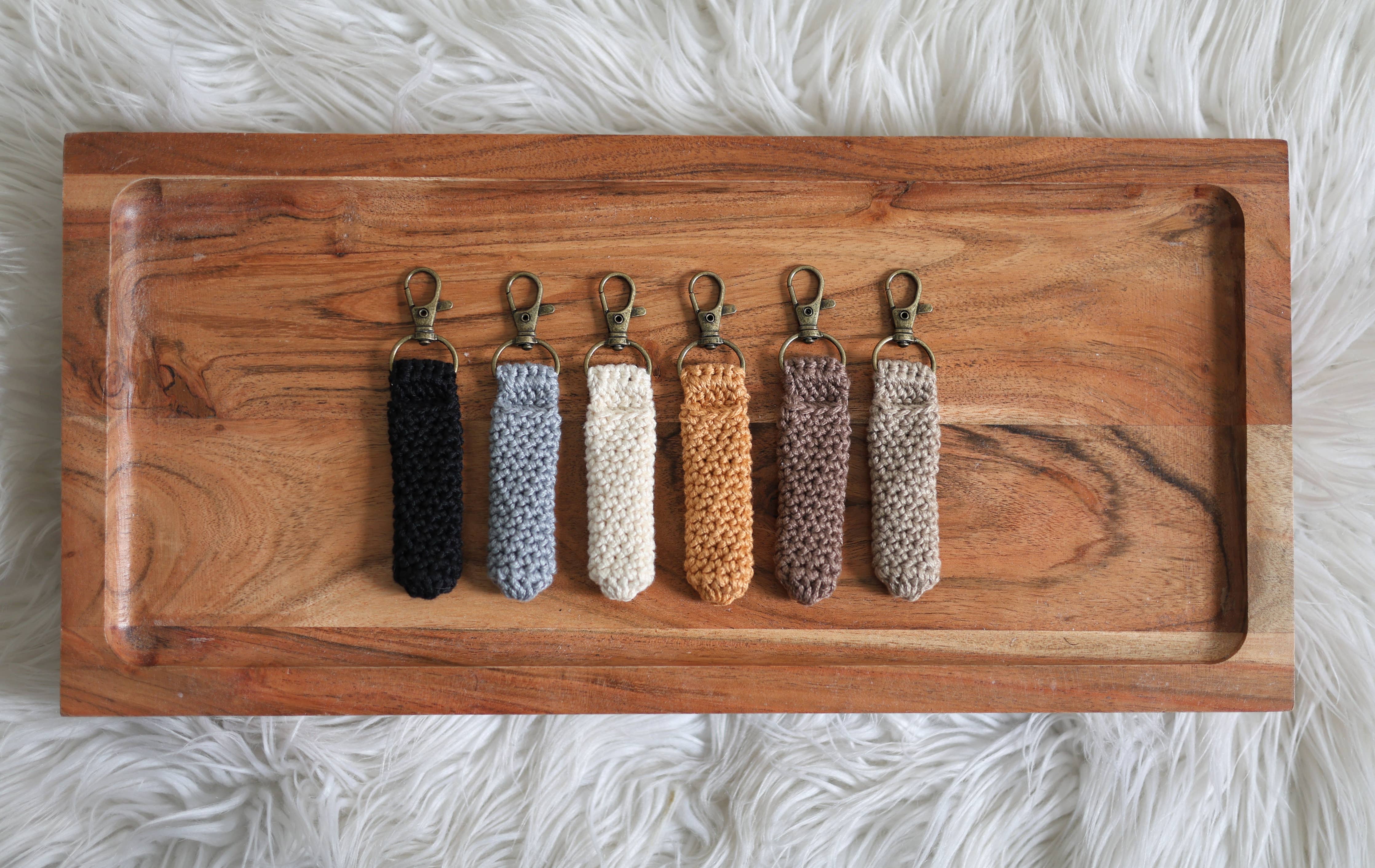 Crochet Lip Balm Holder | Keychain Clip | Mercerized Cotton | Handmade Gracy & Henry: Handmade