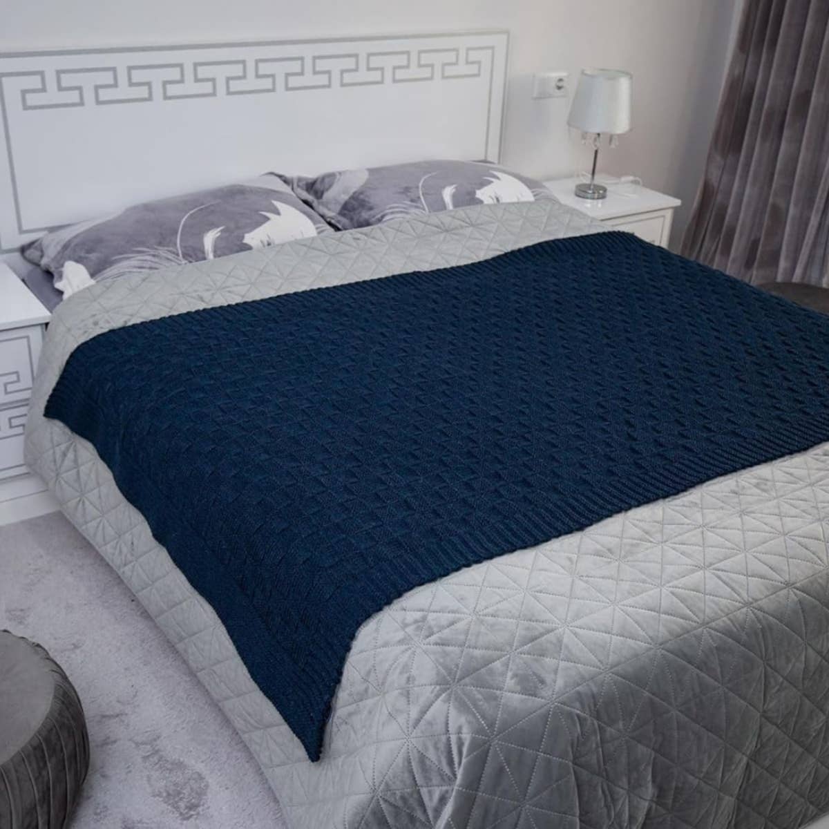 Irish Aran Fisherman Cable Knit Wool Throw | 100% Virgin Wool | Made in Ireland Dublin Gift Company