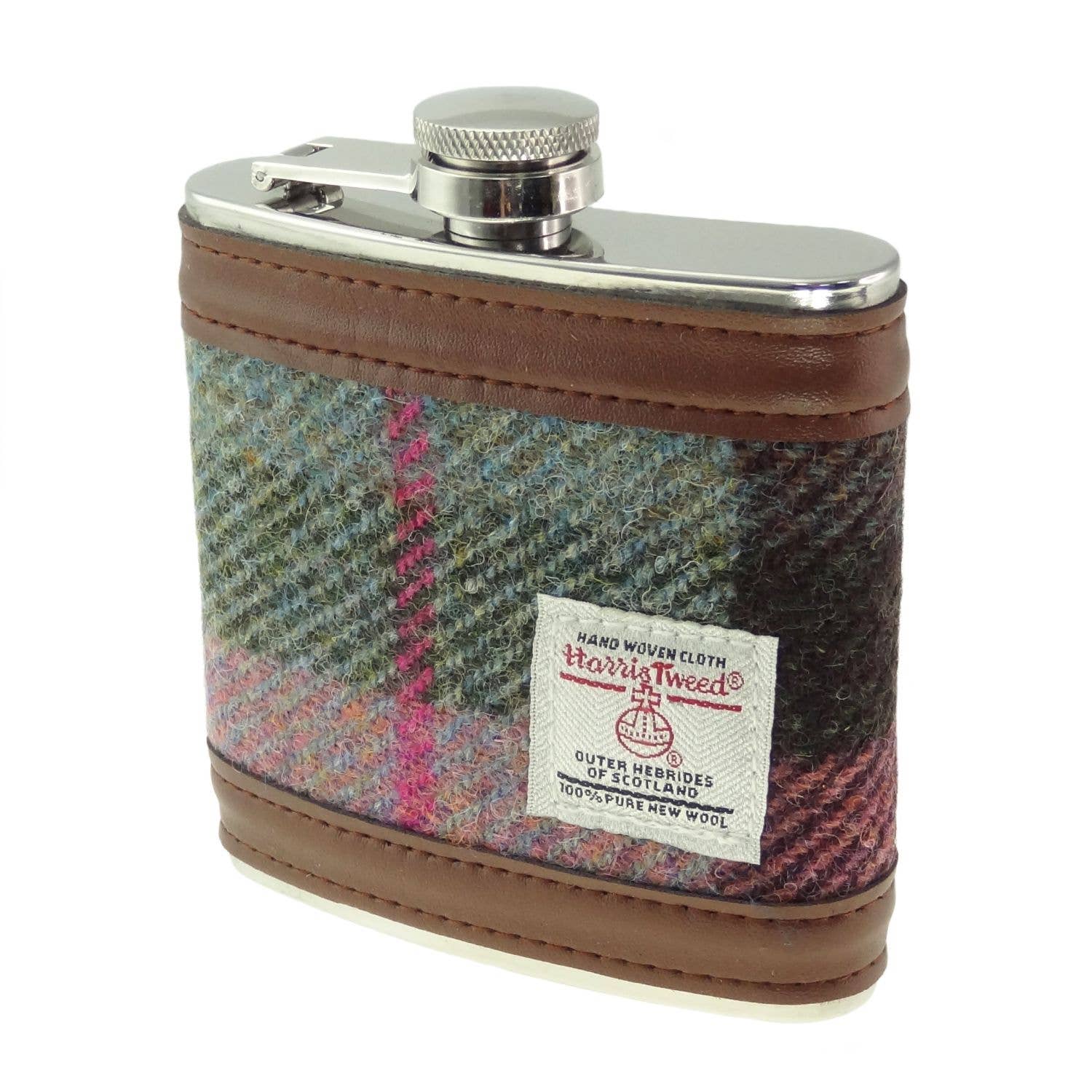 Harris Tweed 6oz Hip Flask | Gift Box Dublin Gift Company