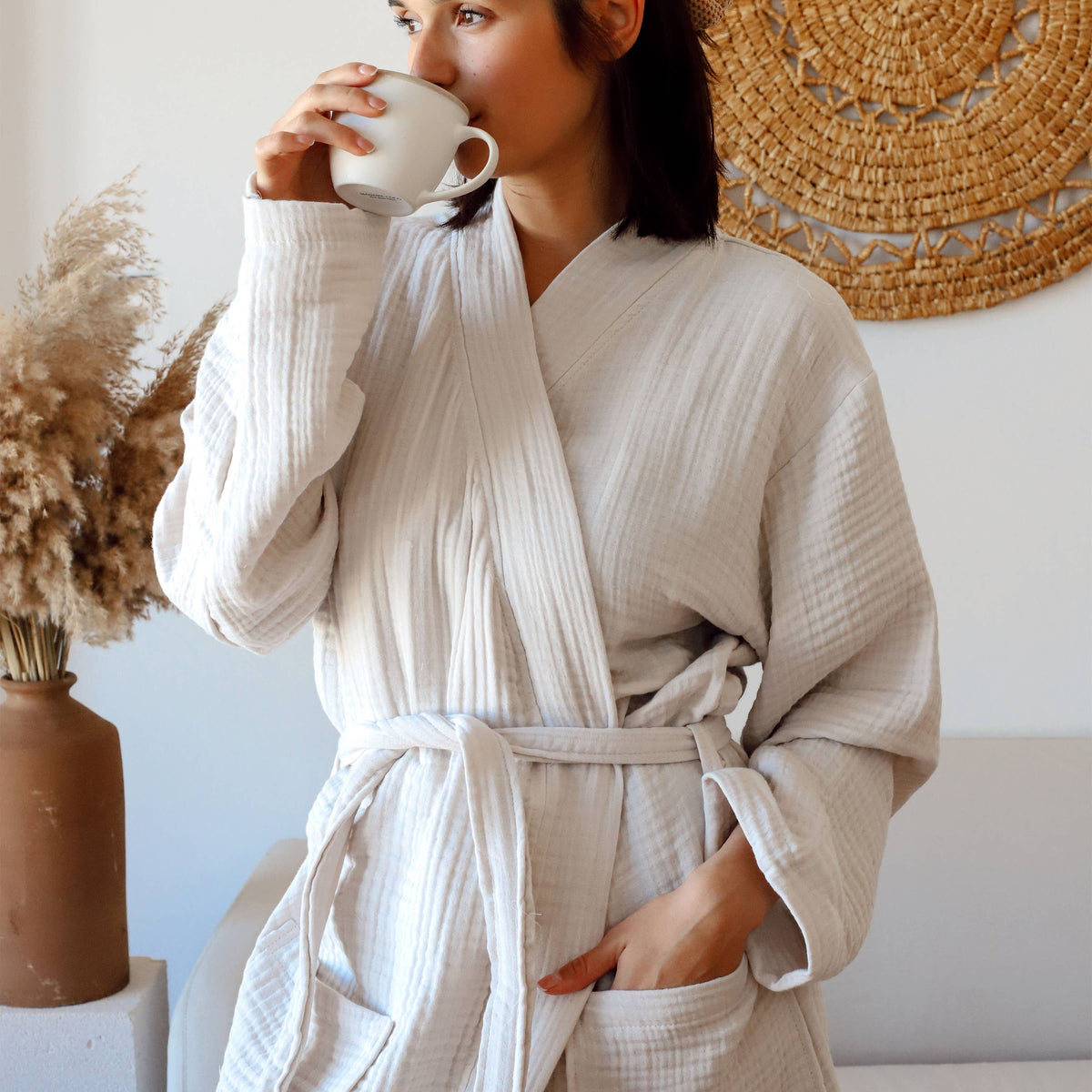 Turkish Cotton Spa Robe VivaMaison