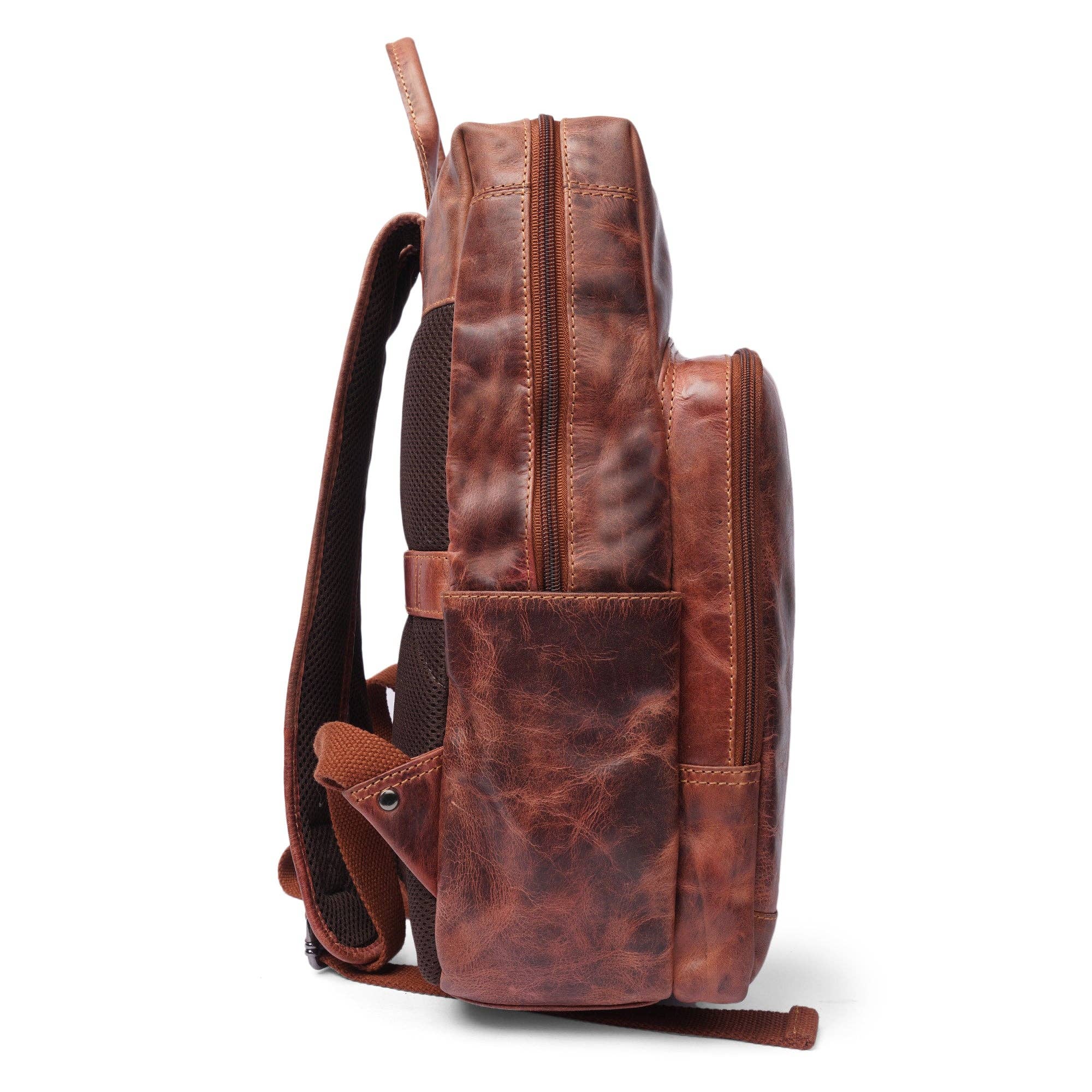 Oslo Full-Grain Leather Laptop Backpack | 16" Laptop Bag Minori Leather