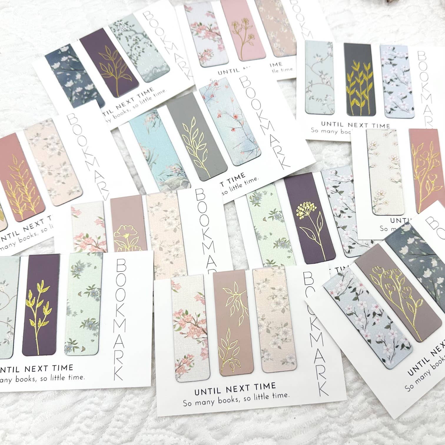 Magnetic Bookmarks Set of 3 | Floral Hand-Foiled | Unique Book Lover Gift A House of Books