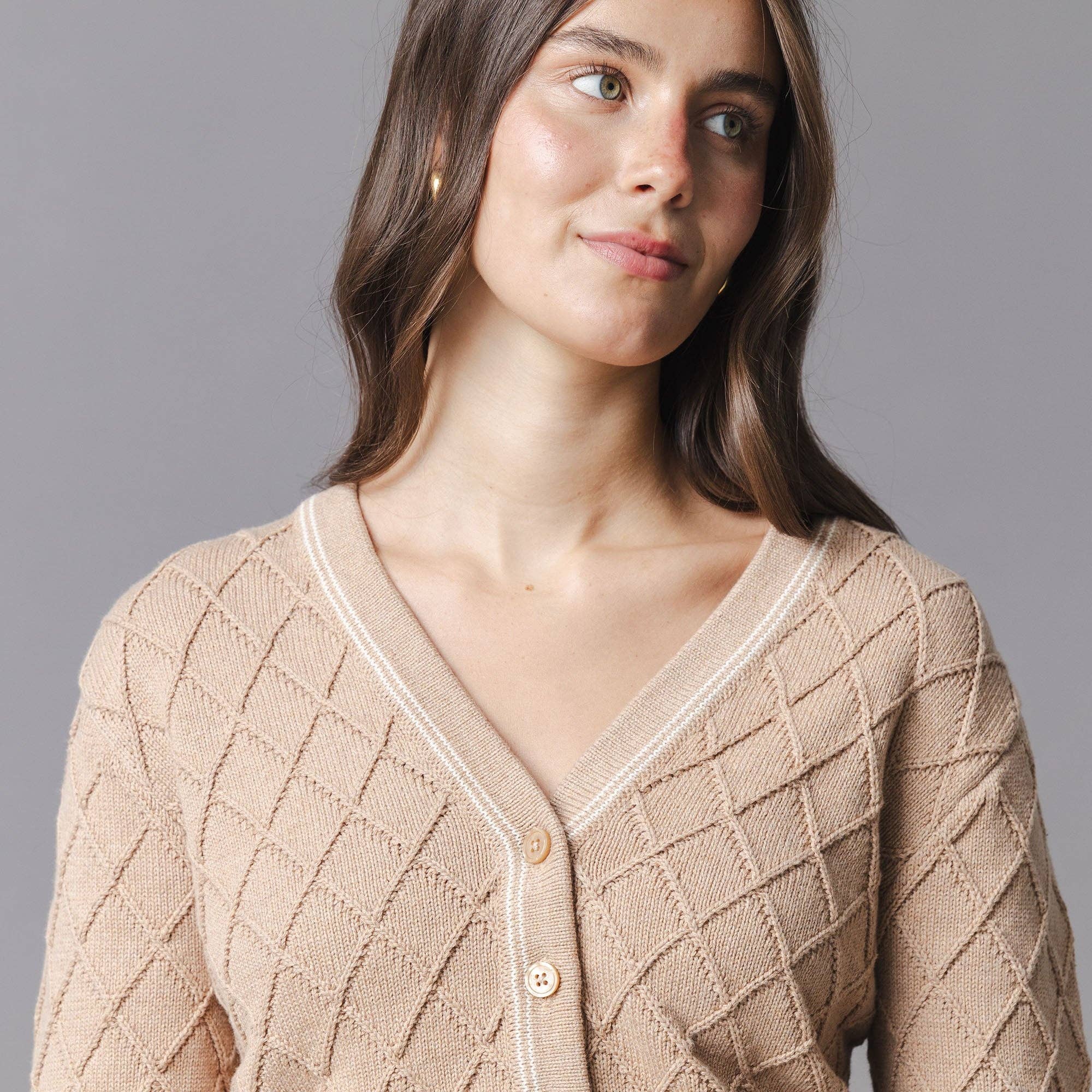 Women's 100% Organic Cotton V-Neck Cardigan | GOTS Certified Hope and Henry