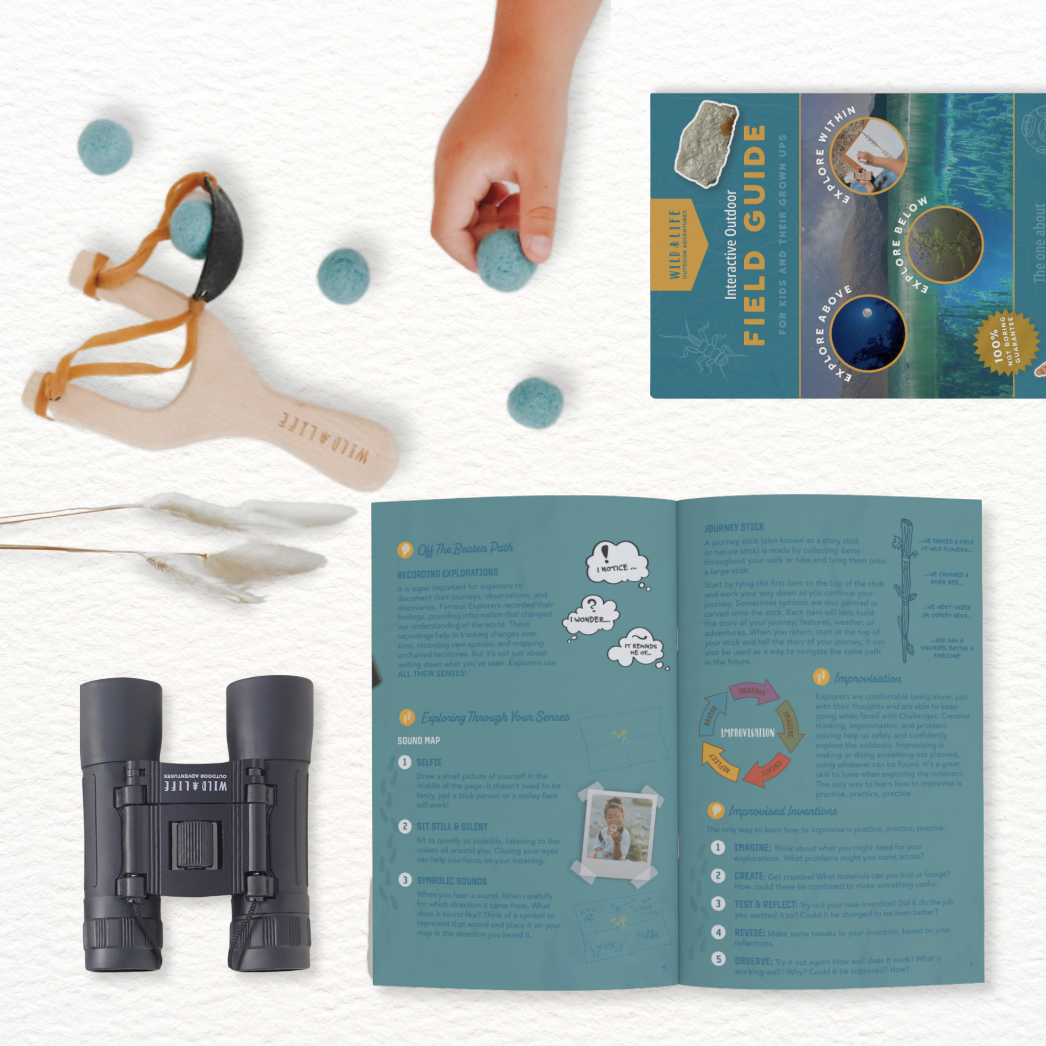 Kids Outdoor Adventure Kit Explorer STEM Nature Set Wild Life Outdoor Adventures