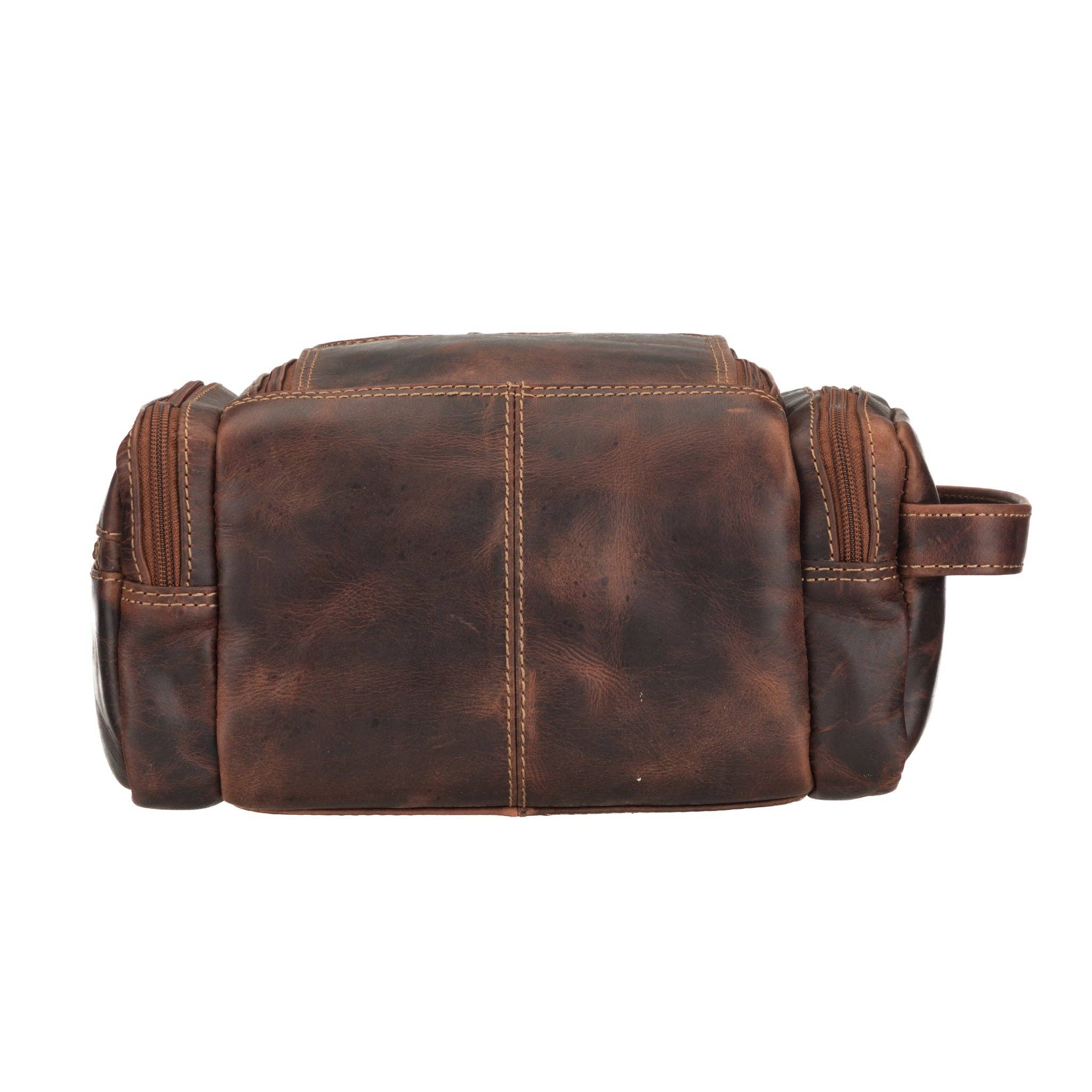 Winston Full-Grain Leather Toiletry Bag | Large Dopp Kit for Men Minori Leather