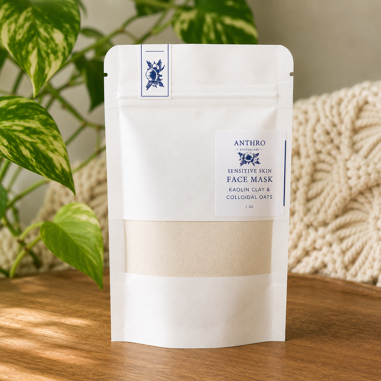 Powdered Clay Face Mask – 4 Botanical Blends | ~12 Treatments | Anthro Apothecary