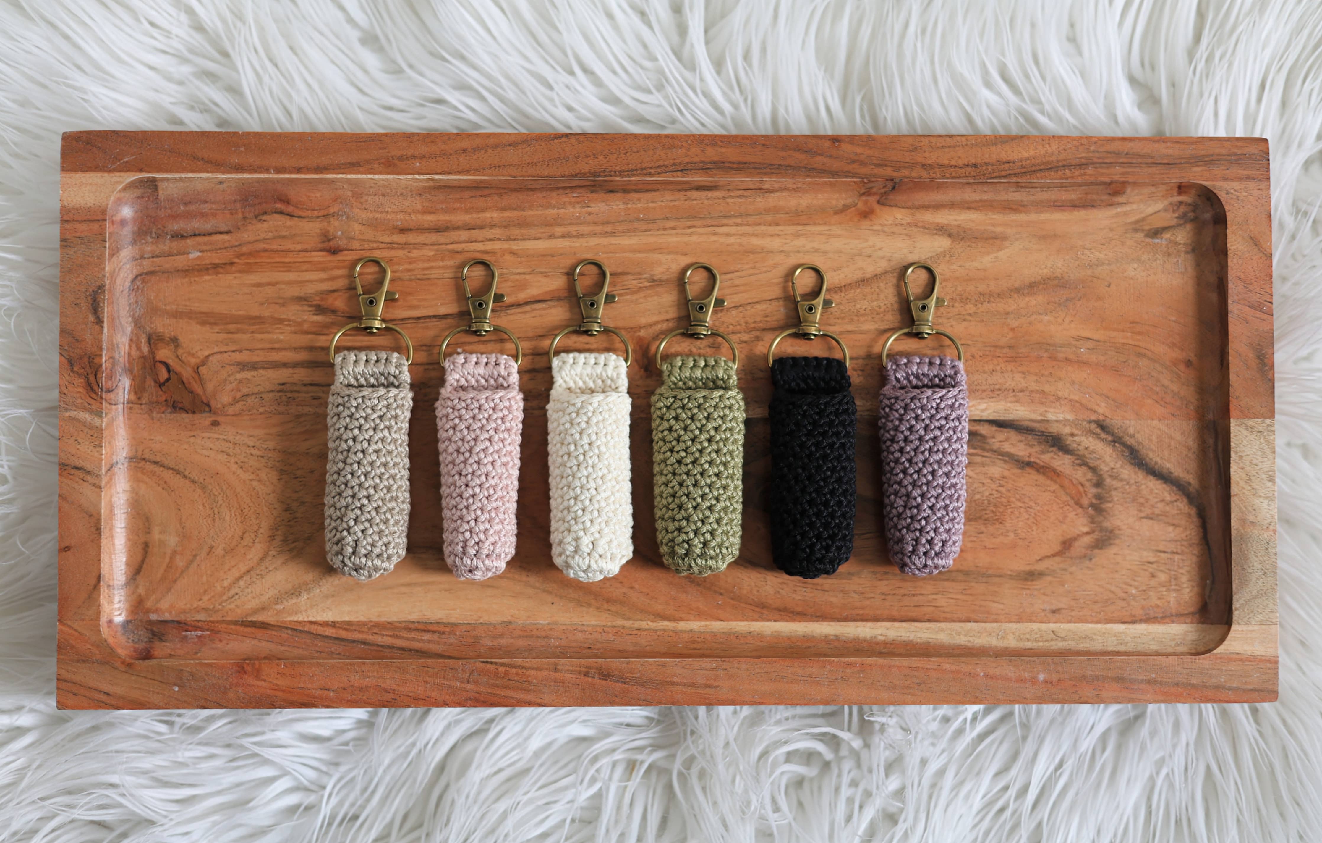 Crochet Lip Balm Holder | Extended Size for EOS & Large Balms | Handmade Gracy & Henry: Handmade