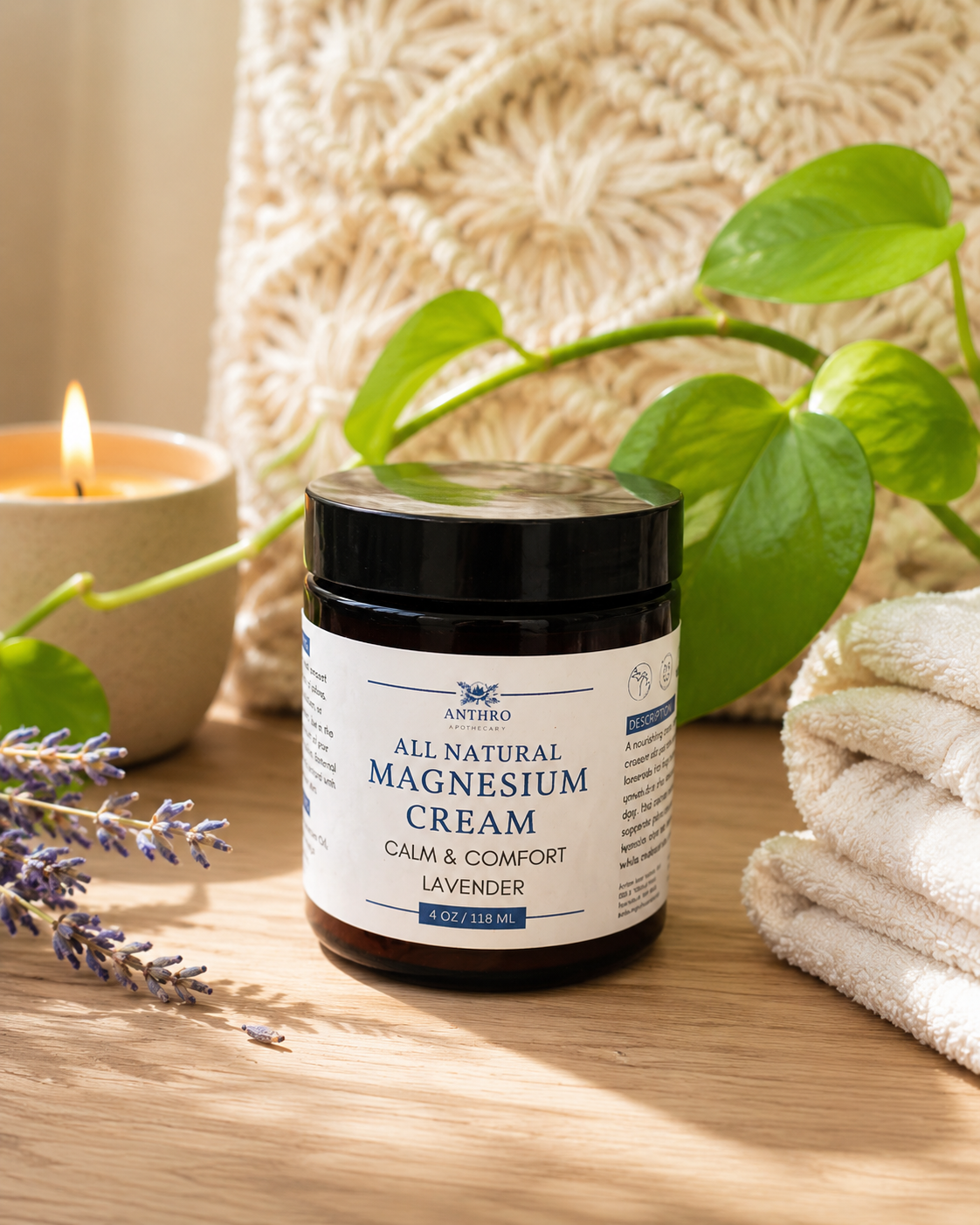 Magnesium Cream- Calm & Comfort Lavender