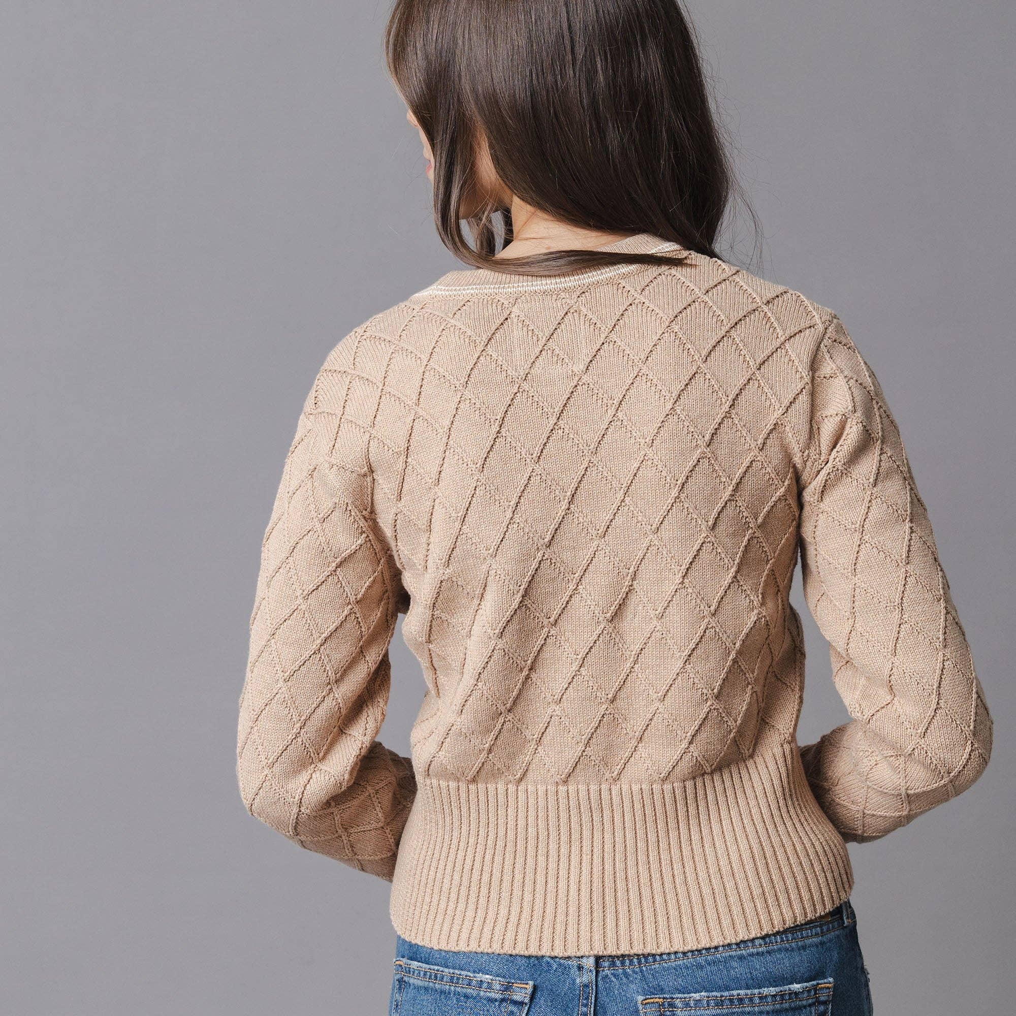 Women's 100% Organic Cotton V-Neck Cardigan | GOTS Certified Hope and Henry